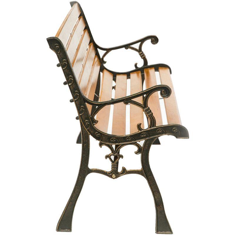 Kambrya Metal/Solid Wood Outdoor Bench