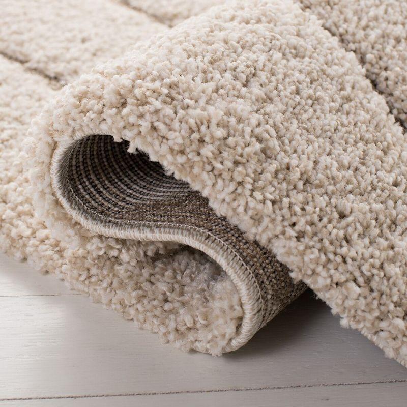Florida Shag SG472 Power Loomed Indoor Area Rug - Cream/Beige - 9'x12' - Safavieh