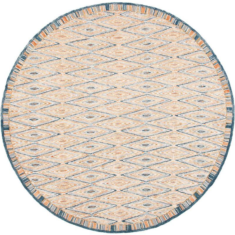 Aspen APN808 Hand Tufted Indoor Accent Rug - Gold/Rust - 3' Round - Safavieh