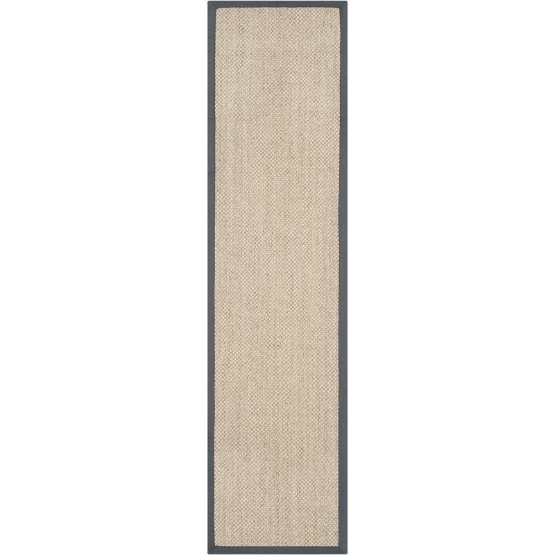 Handmade Marble Grey 24" Cotton Non-Slip Area Rug