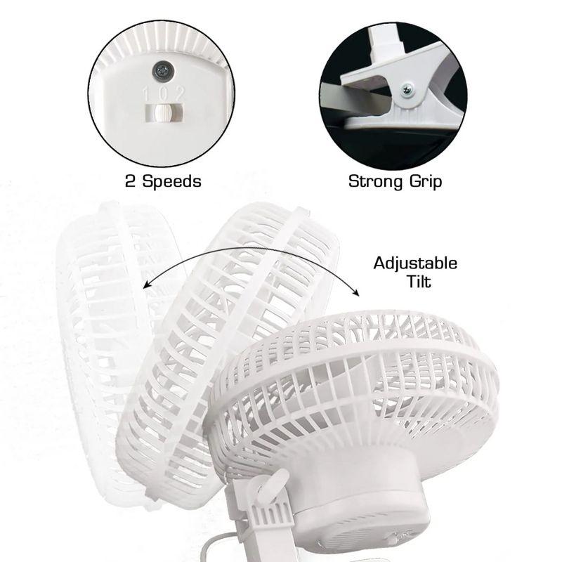 Hurricane Hurricane 10'' Oscillating Retro Clip Fan Fan