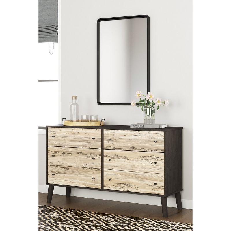 Signature Design by Ashley Contemporary Piperton Dresser, Two-tone Brown/Black