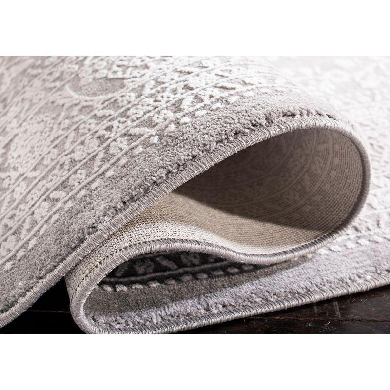 Reflection RFT668 Power Loomed Indoor Area Rug - Light Grey/Cream - 6'7"x6'7" - Safavieh.