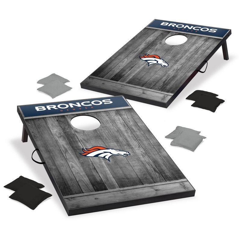 Denver Broncos Gray MDF Cornhole Board Set with Bean Bags