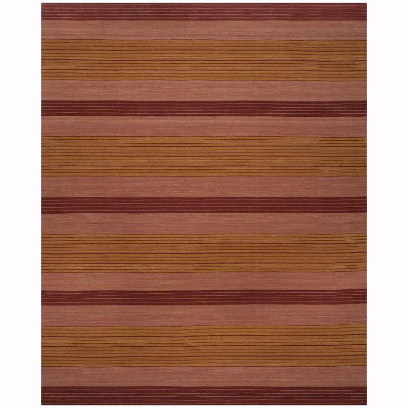 Hand-Loomed Rust Red Marbella Wool-Cotton 4' x 6' Area Rug