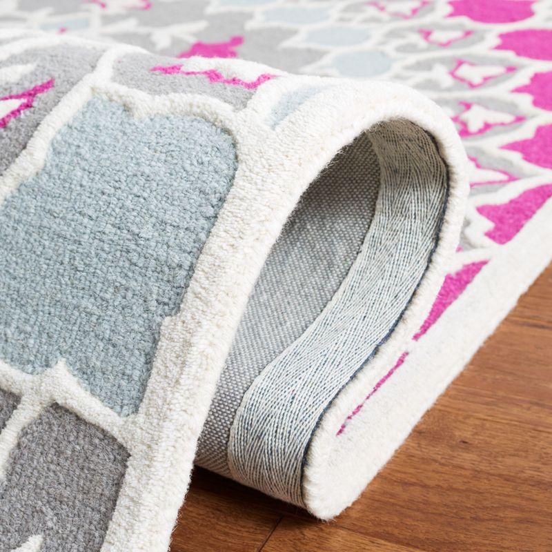 Bellagio BLG610 Hand Tufted Area Rug - Grey/Ivory - 5'x5' - Safavieh.