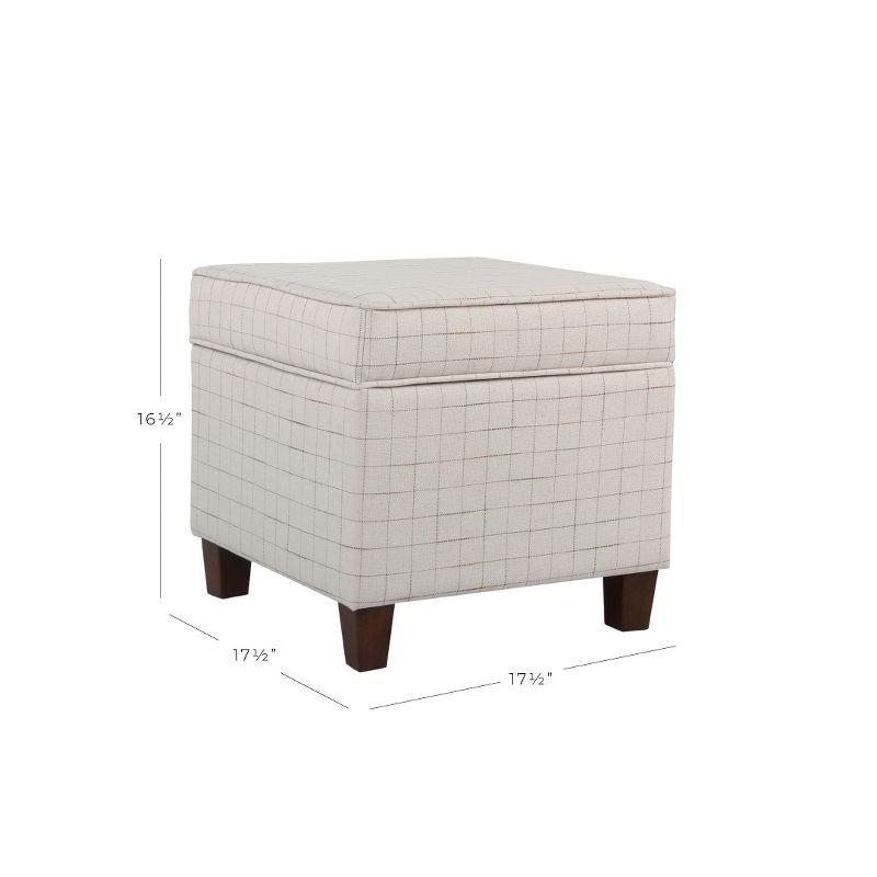 Cole Classics Square Storage Ottoman with Lift Off Top Natural - HomePop: Bedroom Bench, Footrest