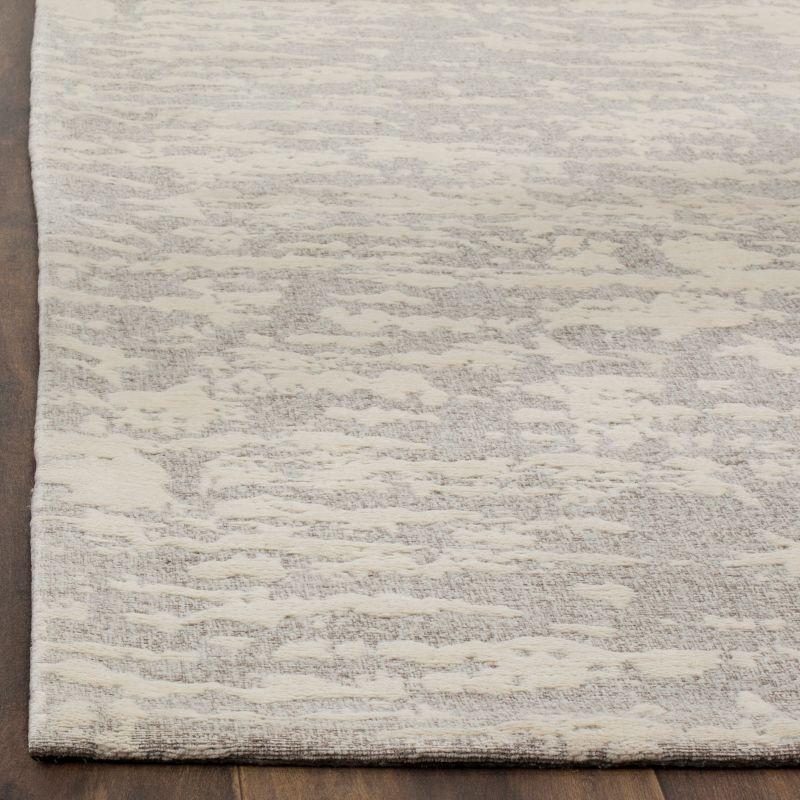 Marbella Light Grey and Ivory Square Wool Area Rug