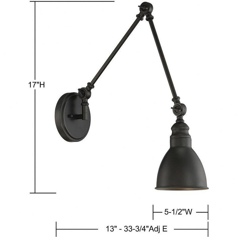 Savoy House Dakota 1 - Light Swing Arm Lamp in  Matte Black