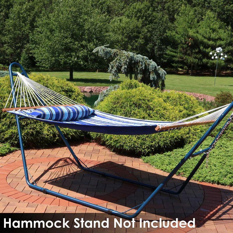 2-Person Quilted Polyester Spreader Bar Hammock