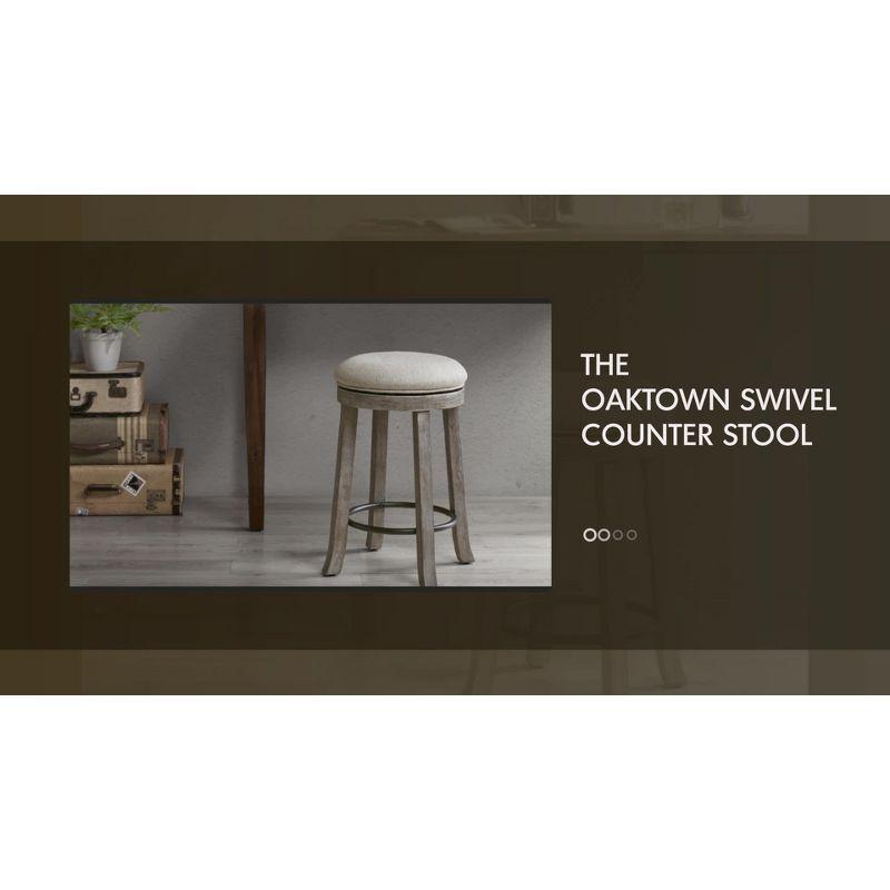 Boomerang Counter Height Barstool Light Gray: Upholstered, Pecan Finish Legs, 300 lbs Capacity
