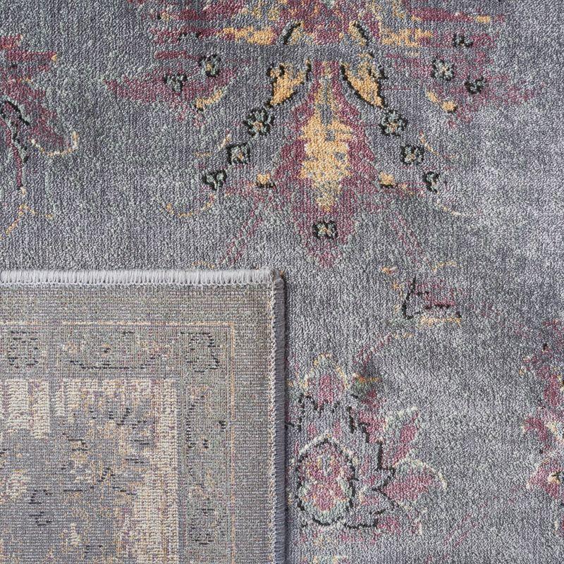 Vintage VTG117 Power Loomed Indoor Skid-Resistant Area Rug - Grey/Multi - 5'3"x7'6" - Safavieh