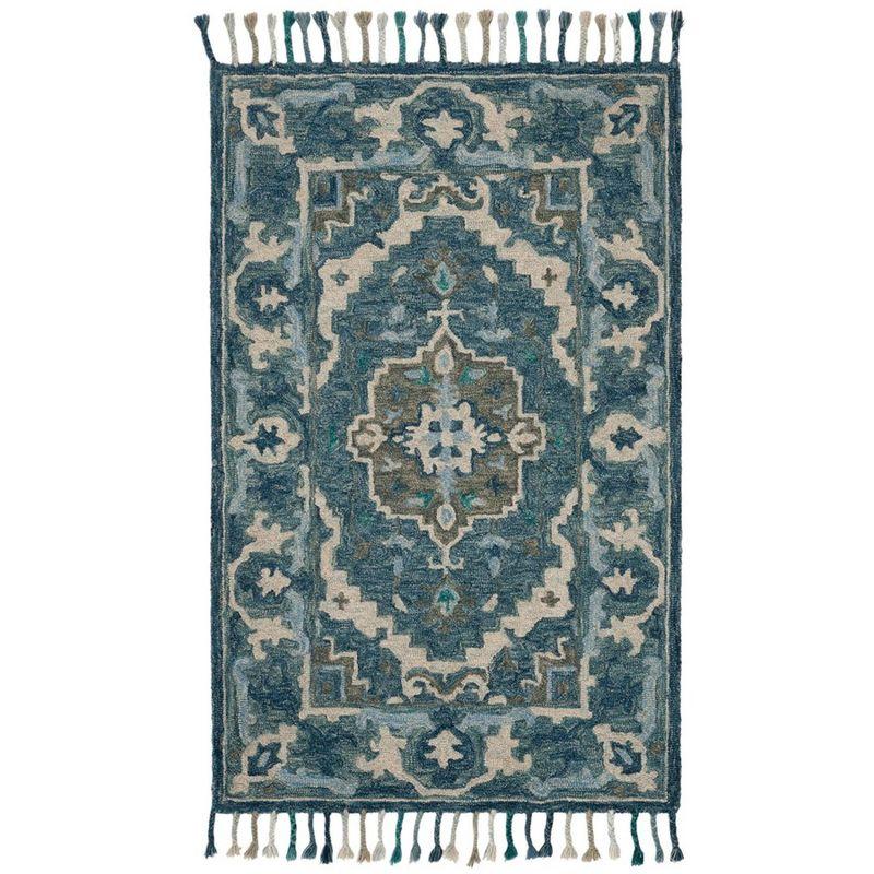 Aspen APN230 Hand Tufted Indoor Accent Rug - Dark Blue/Grey - 3'x5' - Safavieh