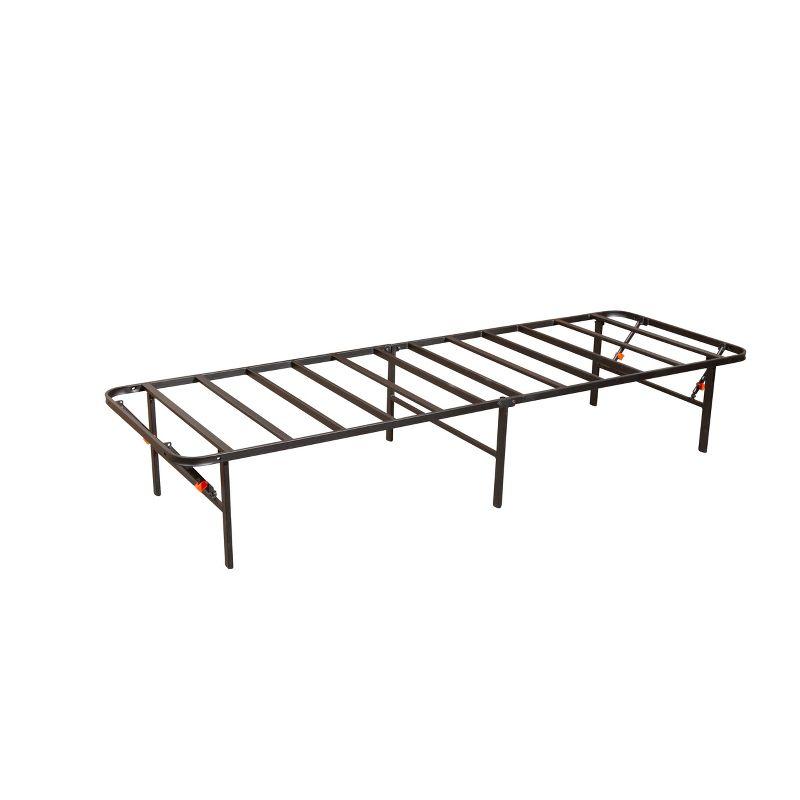 Twin Black Metal Platform Bed Frame with Storage