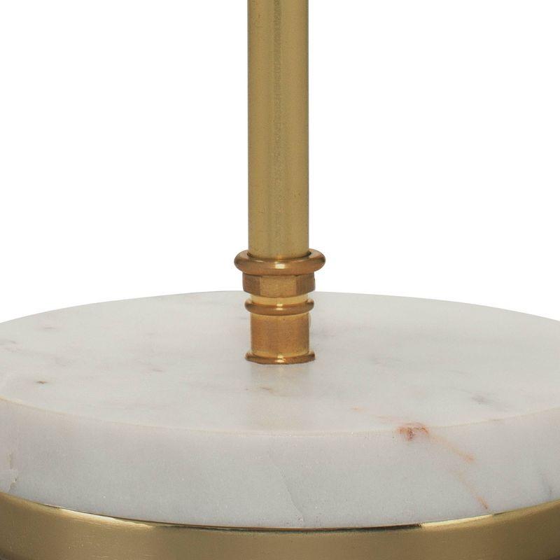 Grace Table Lamp White - Splendor Home: Marble Base, Antique Finish, Drum Shade, UL Listed, No Tools Assembly