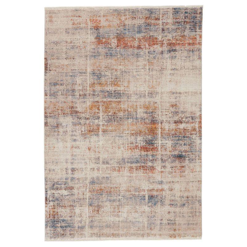 8'x10' Aerin Abstract Area Rug White - Jaipur Living: Contemporary Living Room Rug, Medium Pile, Machine Made