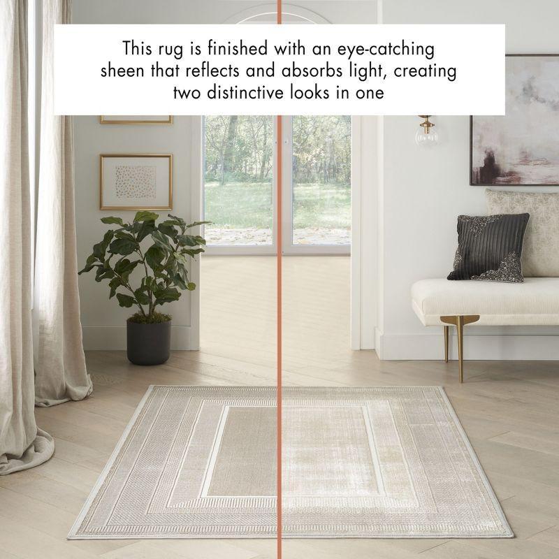 Nourison Glam 7'10" x 9'10" Ivory Modern Indoor Rug