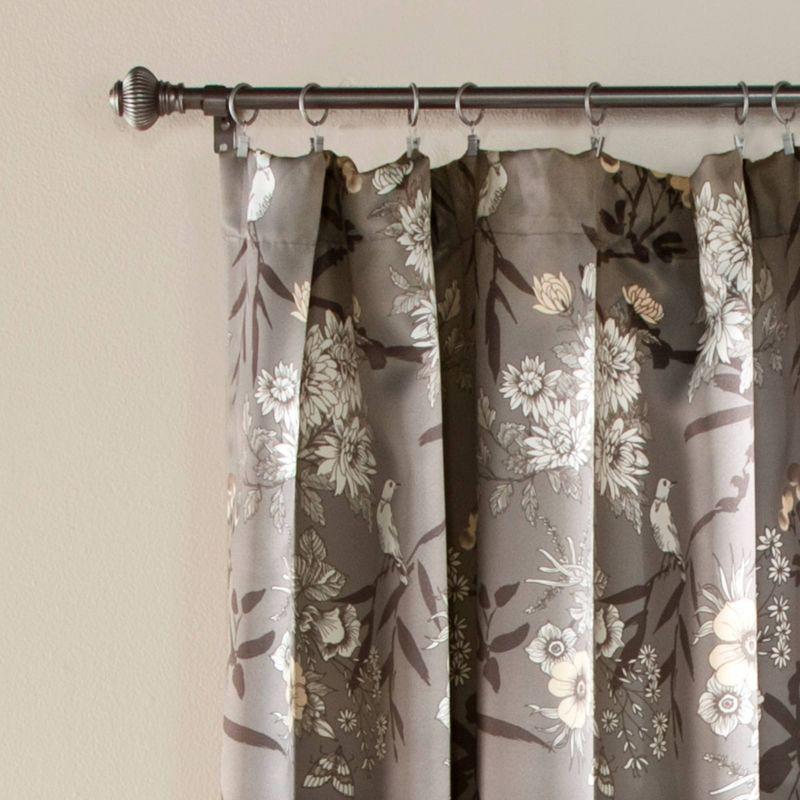 Botanical Garden Polyester Room Darkening Curtain Pair