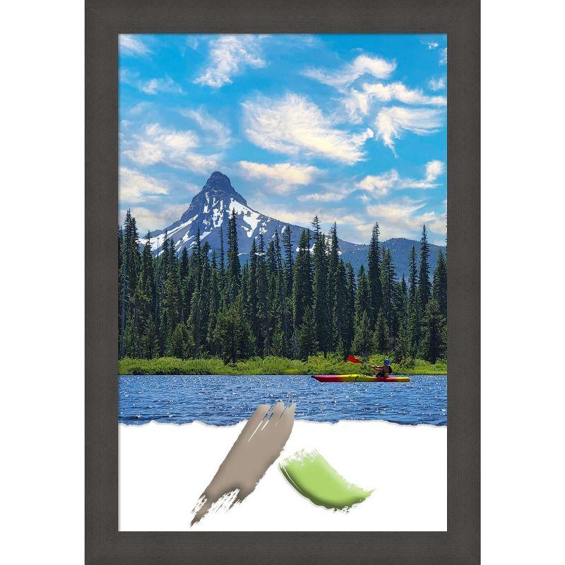 Amanti Art Blaine Light Pewter Narrow Picture Frame Opening Size 20x30 in.