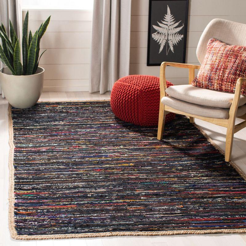 Montauk MTK960 Hand Woven Area Rug - Black/Natural - 5'x8' - Safavieh.
