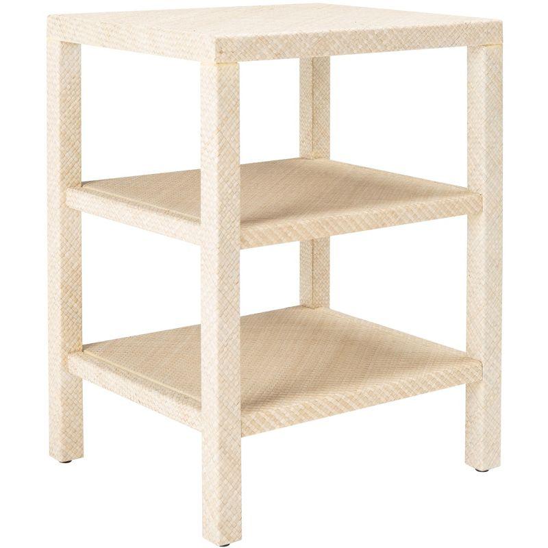 Apis Raffia 2 Shelf Accent Table - Light Natural - Safavieh.