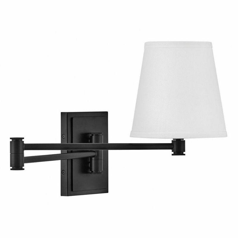 Janis Single Light Steel Dimmable Plug-in Swing Arm Sconce