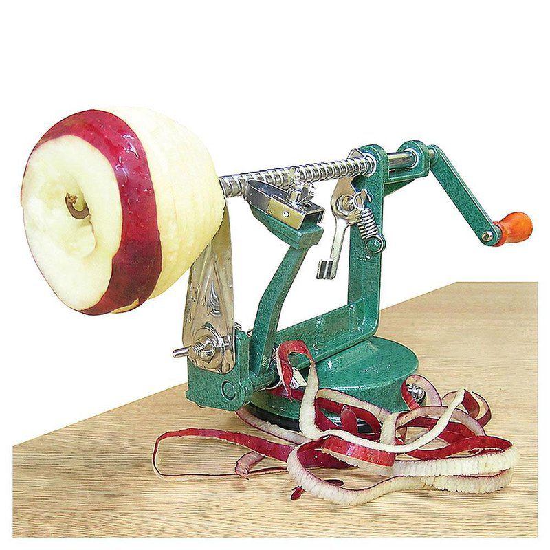 Green Cast Iron Manual Apple Peeler Corer Slicer