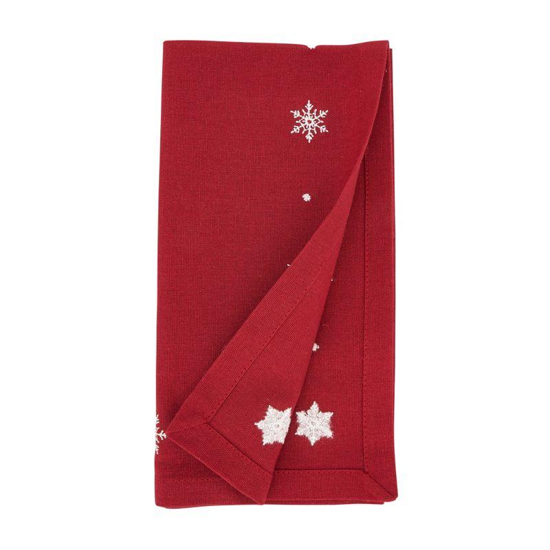 Saro Zuzanna Collection 100% Cotton No Pattern Square Napkin (Set of 4)