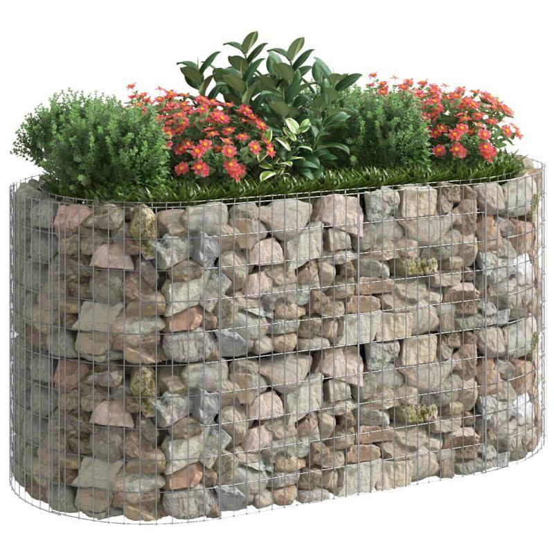 vidaXL Gabion Raised Bed Galvanized Iron 78.7"x39.4"x39.4"