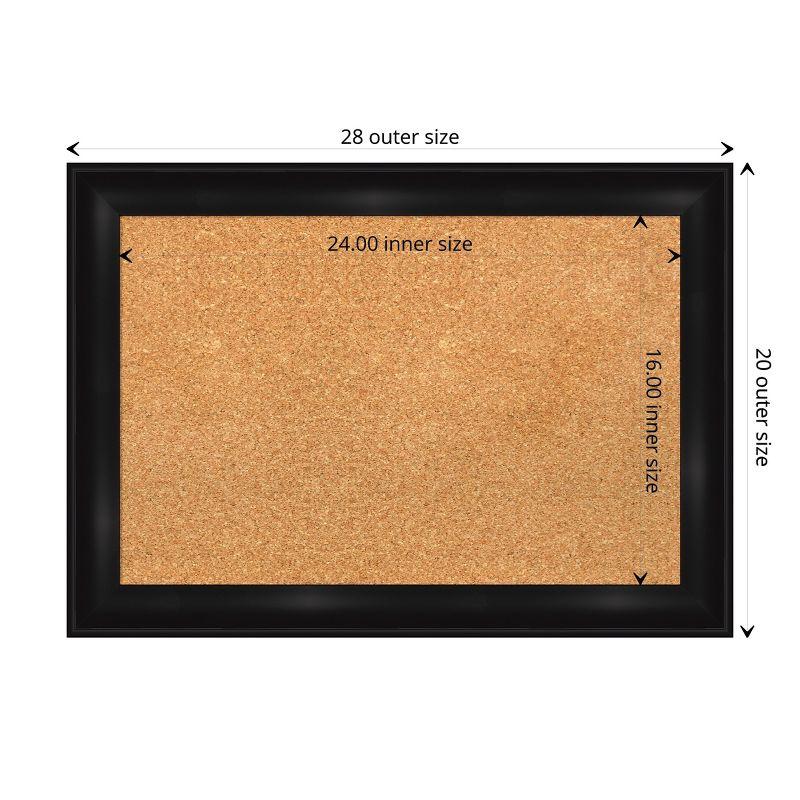 Amanti Art Natural Cork Board Framed Grand Black Narrow Bulletin Board 28 in. x 20 in.