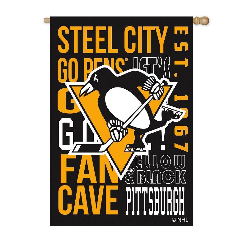 Evergreen Pittsburgh Penguins House Flag 28 x 44 Inches Outdoor Decor for Homes and Gardens