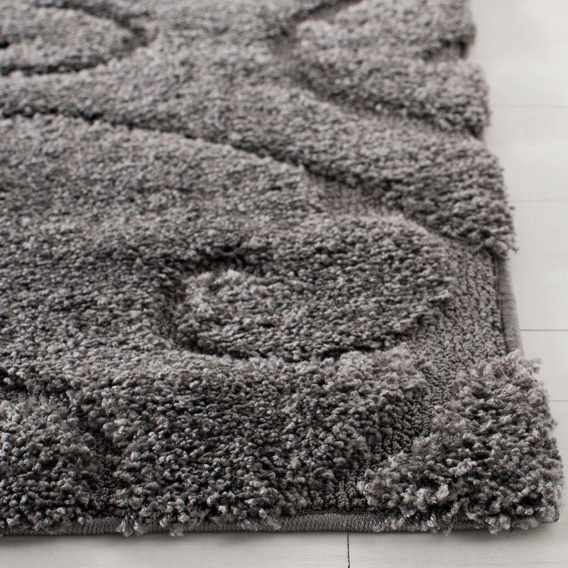 Florida Shag SG455 Power Loomed Indoor Area Rug - Grey - 5'3"x7'6" - Safavieh.
