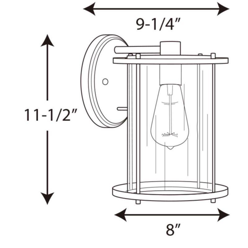 Bronze Dimmable Direct Wired Lantern Sconce