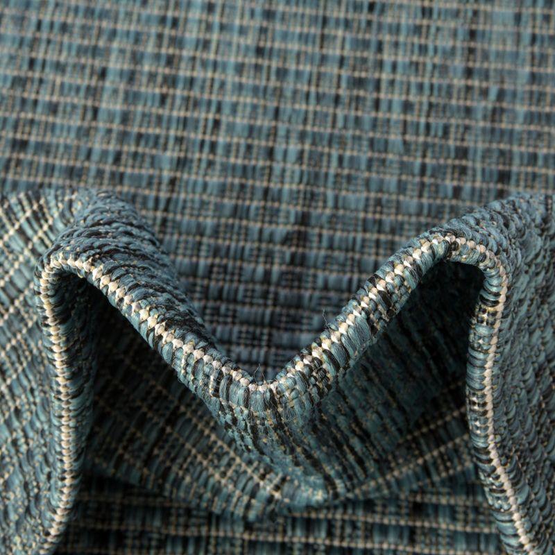Unique Loom 9' 0 x 12' 2 Rectangle Indoor/Outdoor Solid Teal Area Rug