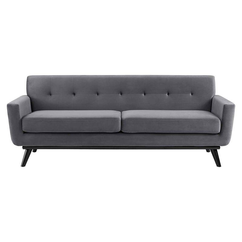 Modway Engage Performance Velvet Sofa Gray