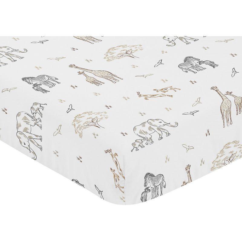 Sweet Jojo Designs Serengeti Animals Fitted Crib Sheet