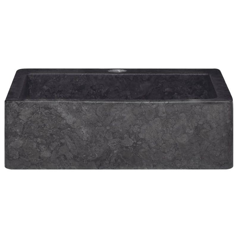 vidaXL Sink Black 15.7 in.x15.7 in.x4.7 in. Marble