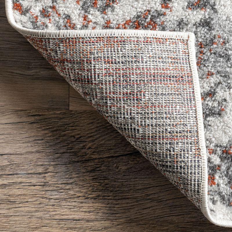 Nuloom Deedra Abstract 4x6 Indoor Area Rug for Living Room Bedroom Dining Room Kitchen, Red/Ivory