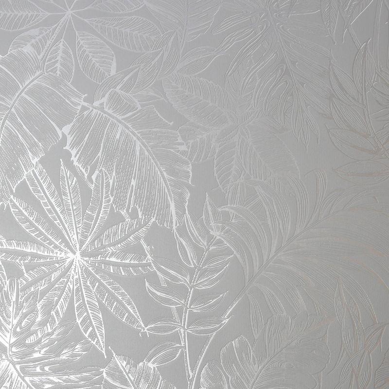 Tropic Archive Mid Grey Wallpaper Sample