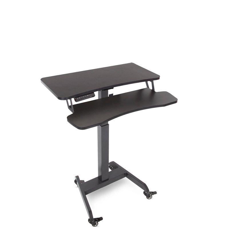 Cruizer Premier Electric Height Adjustable Mobile Podium with Keyboard Tray – Black – Stand Steady