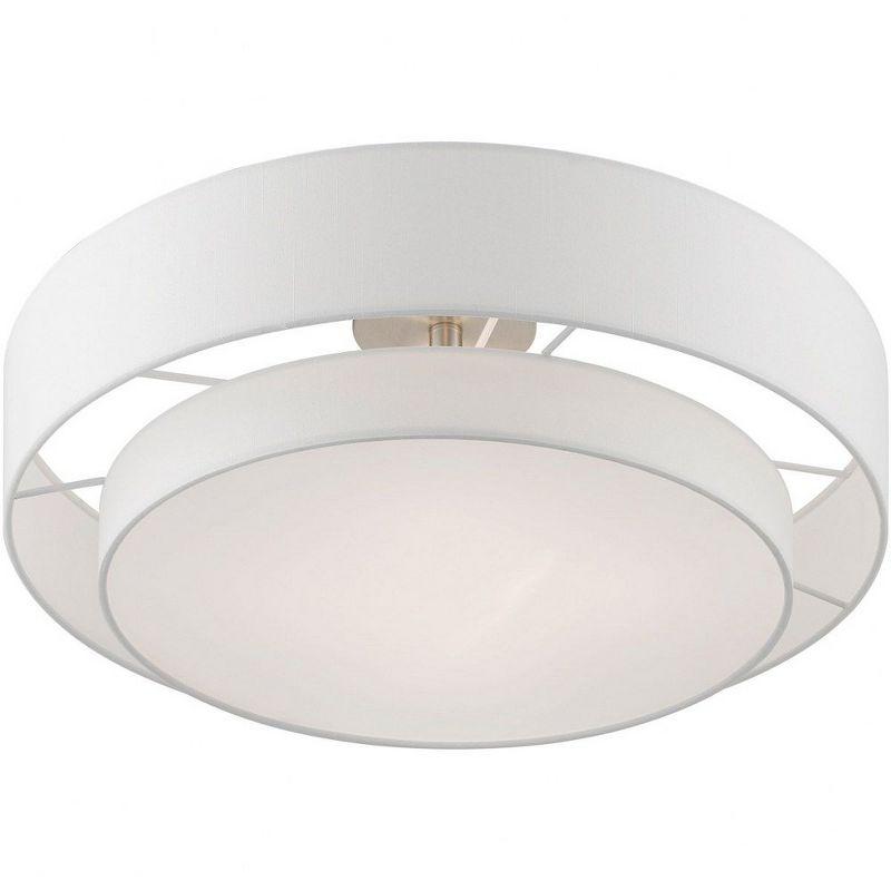 Livex Lighting Meridian 4 - Light Semi-Flush Mount in  Brushed Nickel