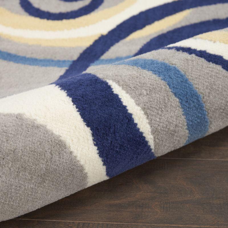 Nourison Grafix GRF21 Indoor only Area Rug - Grey 6' x 9'
