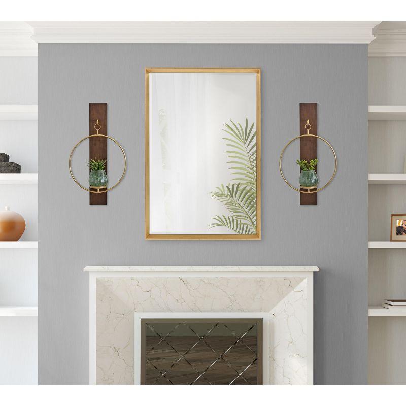 Kate and Laurel Maxfield Wood and Metal Wall Sconce