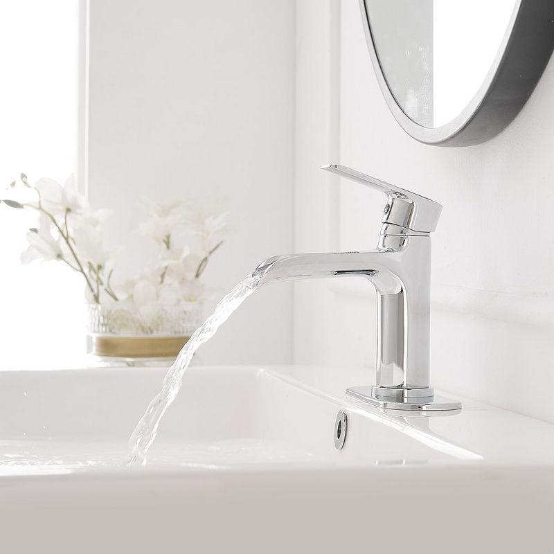 BWE Waterfall Single Handle Single Hole Modern Bathroom Faucet Bathroom Drip-Free Vanity Sink Faucet