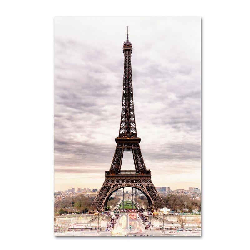 Trademark Fine Art -Philippe Hugonnard 'The Eiffel Tower' Canvas Art - 12''x19''