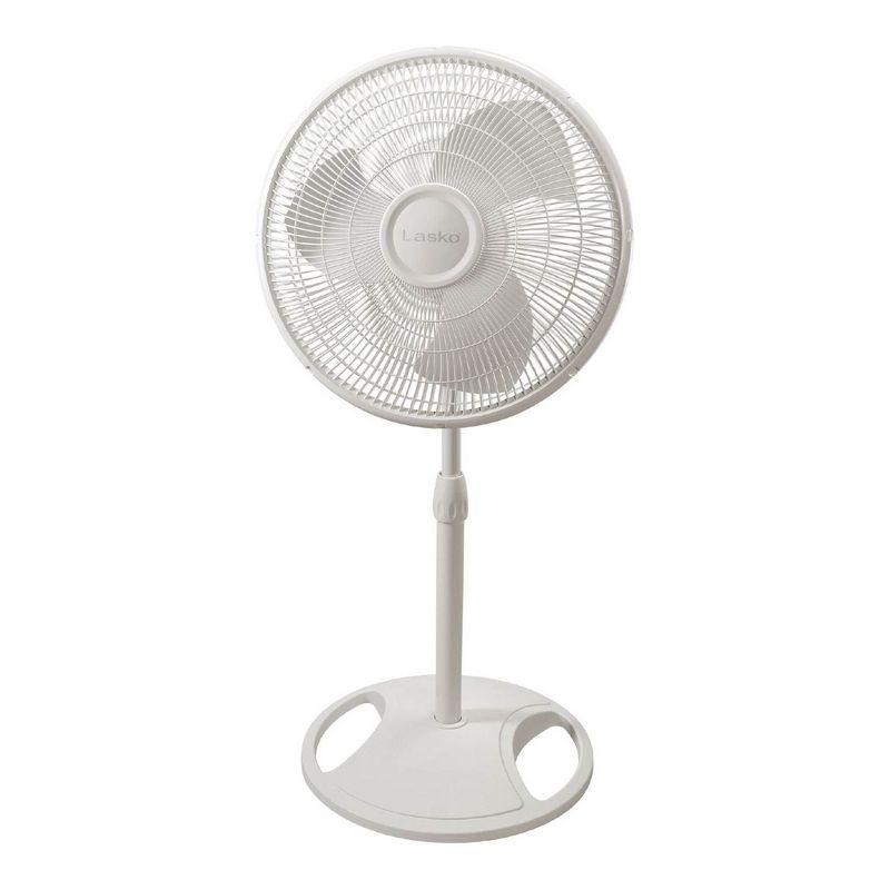 Lasko Lasko 16 Inch Oscillating Adjustable Tilting Pedestal Stand Fan, White (2 Pack) (Set of 2)