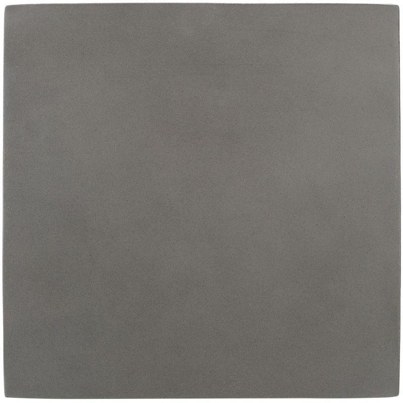 Deidara Concrete Accent Stool - Indoor/Outdoor - VNN1031 - Gray - Safavieh