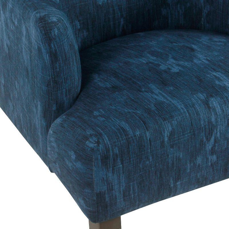 Dining Chairs Indigo - HomePop: Upholstered Arm Chair, Cotton Fabric, Foam Filled, Plywood & Hardwood Frame
