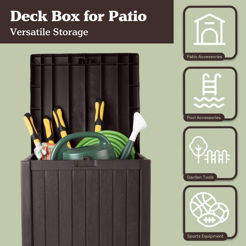 Outdoor Storage Box - 50 Gallon Deck Box for Pool Accessories or Patio Furniture Cushions - Deck Boxes Outdoor Waterproof Fade-Resistant by Pure Garden