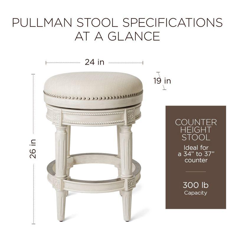 Maven Lane Pullman Backless Bar Stool with Fabric Upholstery